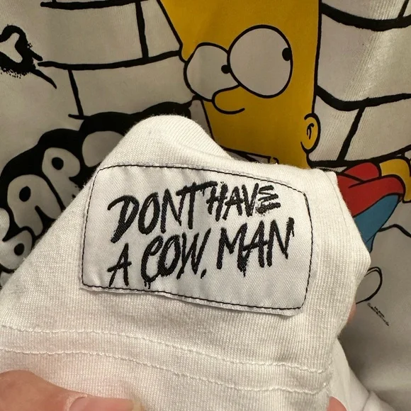 NWOT El Barto BART Simpson White Graphic T-Shirt with Cartoon Design - Picture 5 of 10